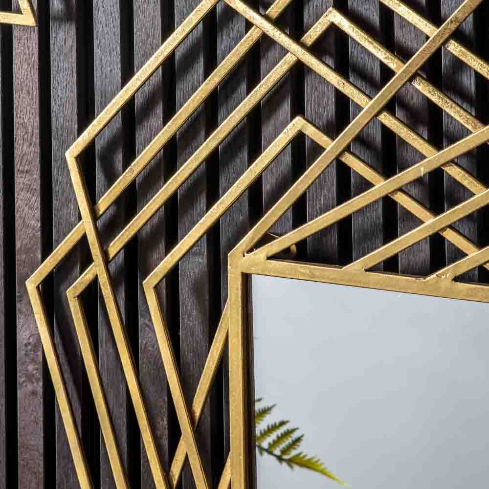 Taunton Rectangle Mirror Gold - Image 2