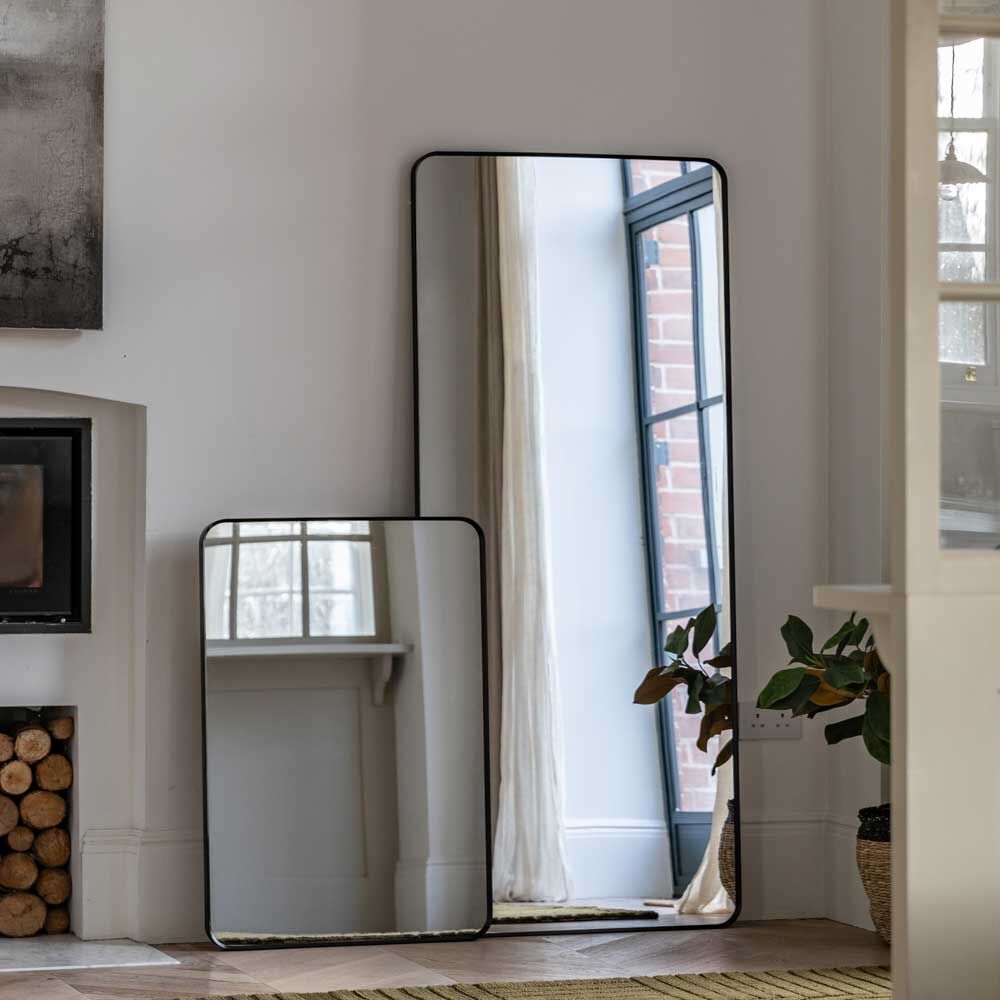 Milton Leaner Mirror Black