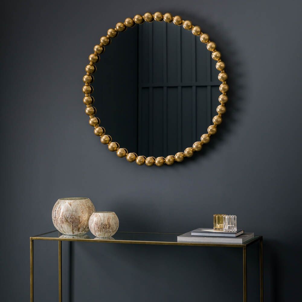 Tracino Round Mirror Gold