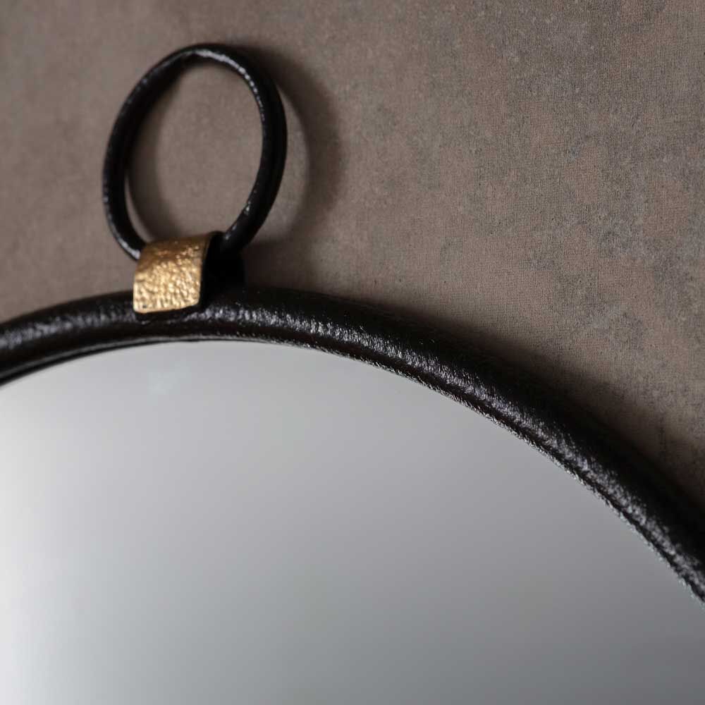 Cloud Black Round Mirror - Image 2