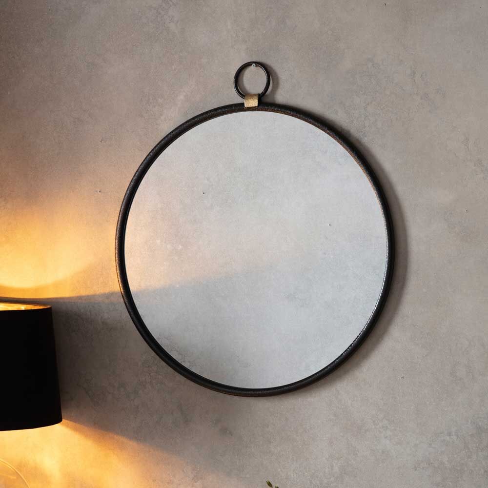 Cloud Black Round Mirror - Image 4