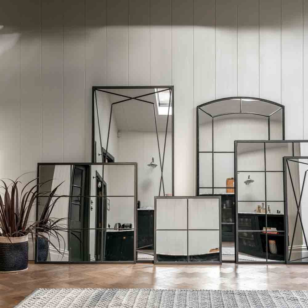 Oaksey Mirror Black Large