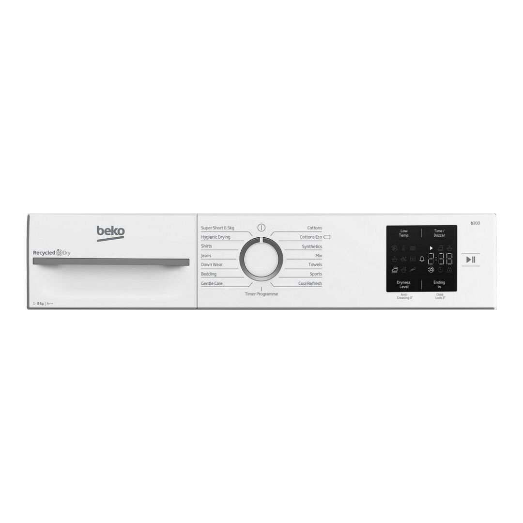Beko BMN3T3823W 8kg Heat Pump Tumble Dryer - White - Image 3