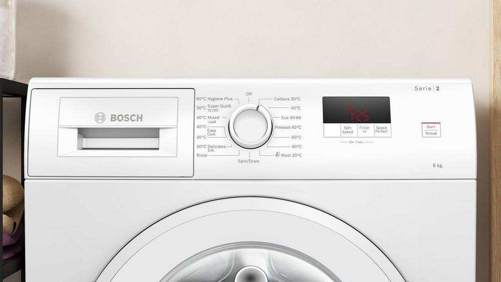 Bosch WGE03408GB 8kg 1400 Spin Washing Machine - White - Image 3