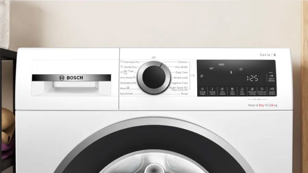 Bosch WNG25401GB Series 6 Freestanding 10.5 / 6kg 1400 Spin Washer Dryer - White - Image 2
