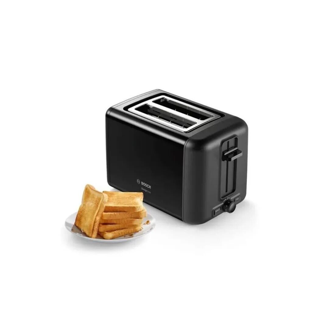 Bosch TAT3P423GB 2 Slice Toaster - Black - Image 2