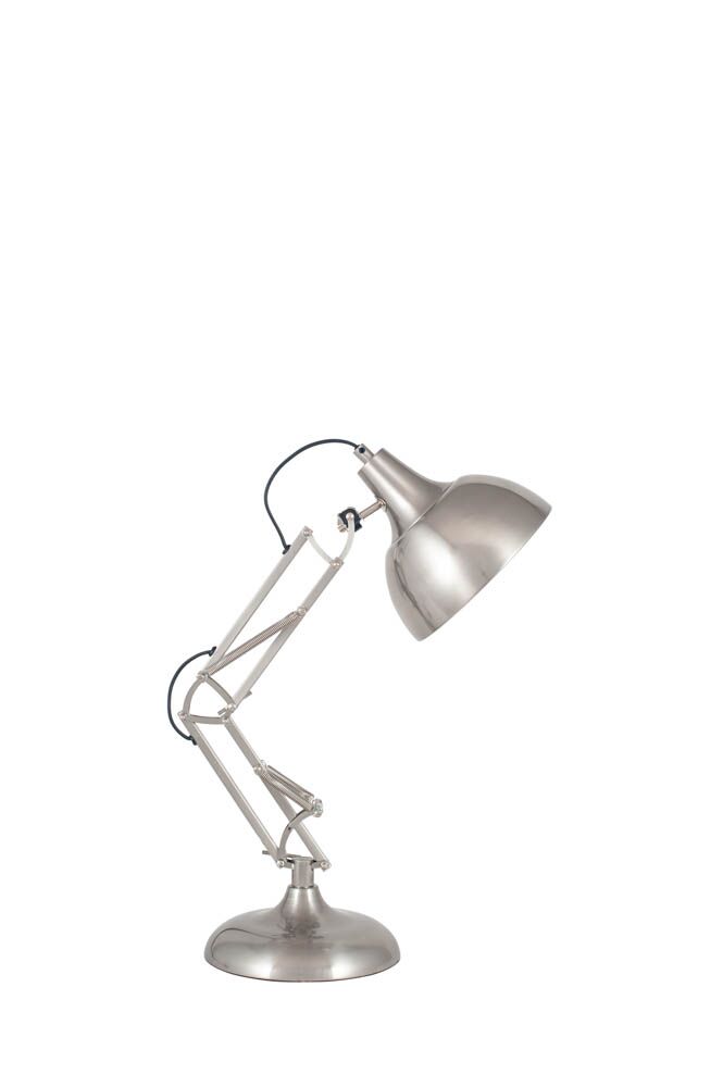 Pacific Alonzo Brushed Chrome Metal Angled Task Table Lamp 30-789-C - Image 2