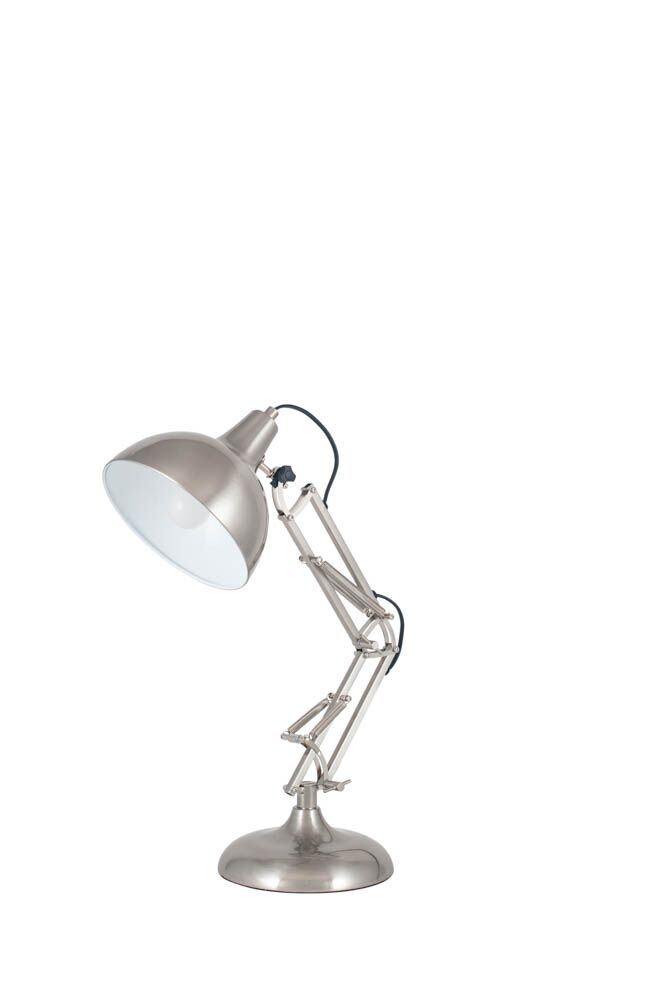 Pacific Alonzo Brushed Chrome Metal Angled Task Table Lamp 30-789-C - Image 4