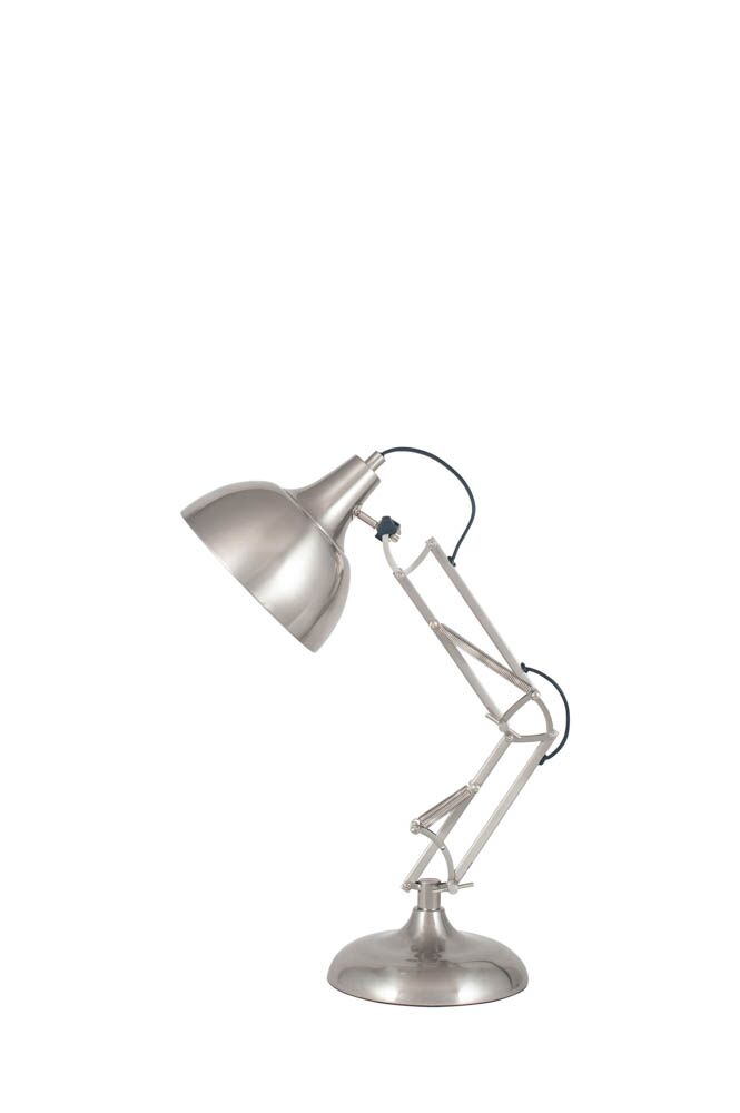 Pacific Alonzo Brushed Chrome Metal Angled Task Table Lamp 30-789-C - Image 6