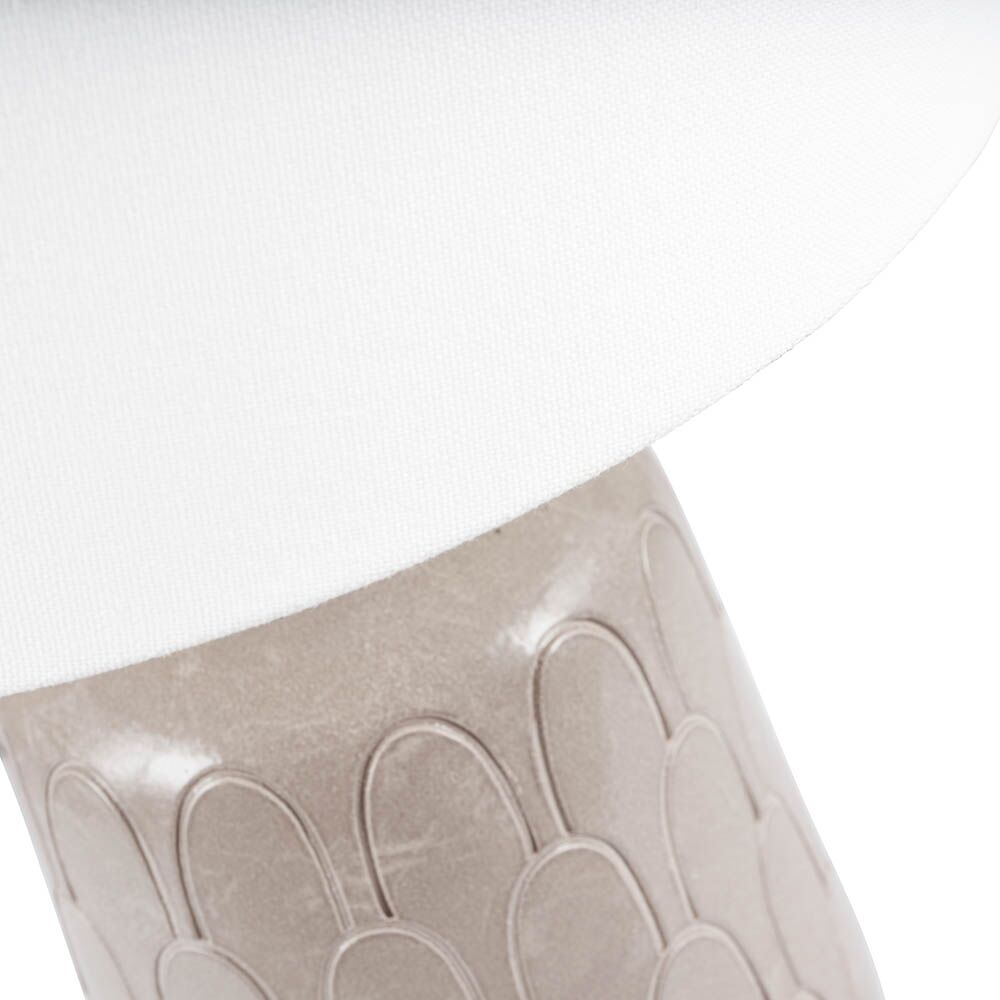 Pacific Coco Grey Gloss Arch Design Stoneware Table Lamp 30-843-BO - Image 3