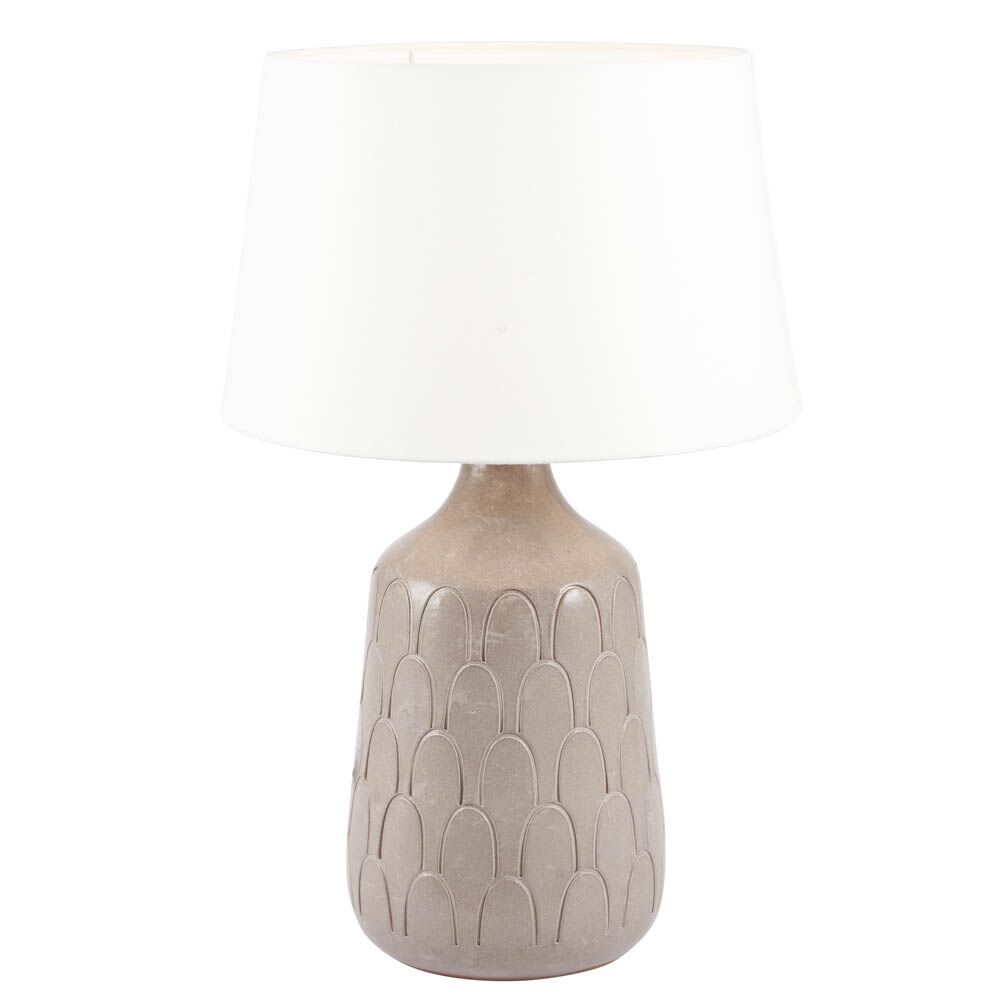 Pacific Coco Grey Gloss Arch Design Stoneware Table Lamp 30-843-BO - Image 4