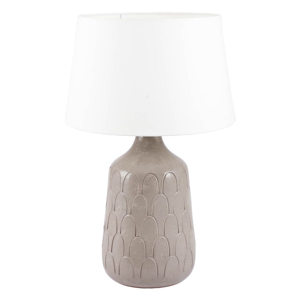 Pacific Coco Grey Gloss Arch Design Stoneware Table Lamp 30-843-BO - Image 5