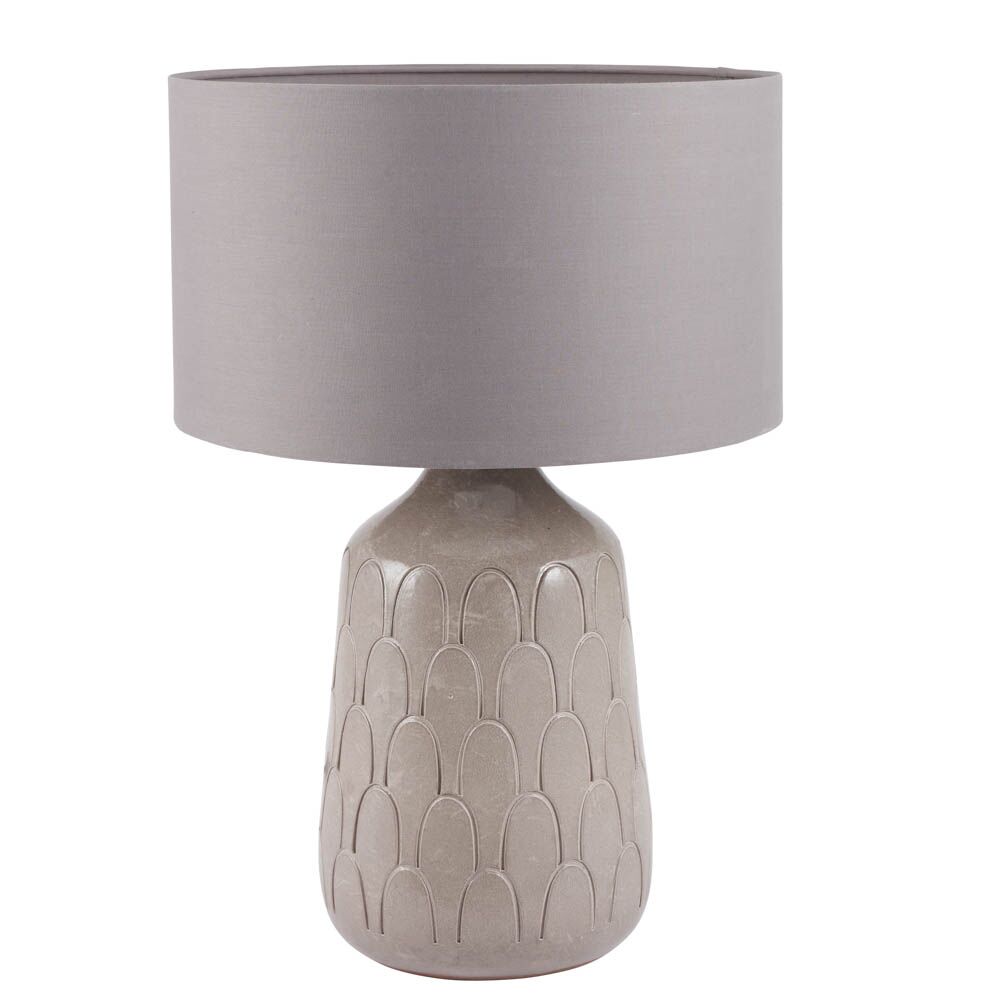Pacific Coco Grey Gloss Arch Design Stoneware Table Lamp 30-843-BO - Image 7