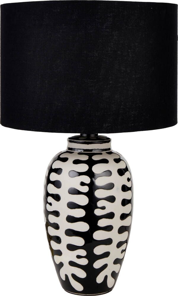 Pacific Elkorn Black and White Tall Coral Ceramic Table Lamp 30-954-BO - Image 2