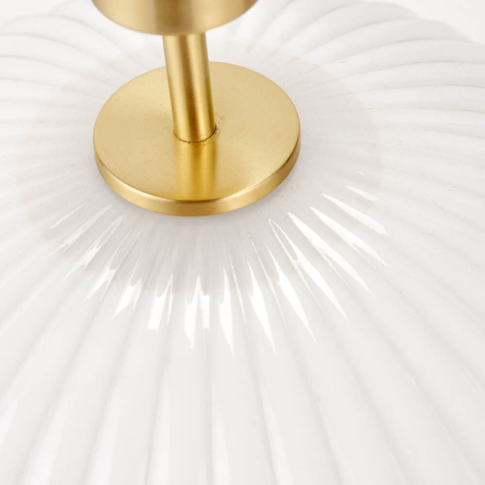 Pacific Emilia White Ribbed Glass & Gold Metal Oval Table Lamp 30-963-BO - Image 13