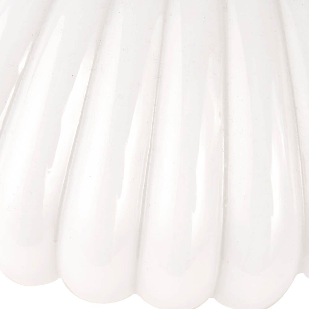 Pacific Emilia White Ribbed Glass & Gold Metal Oval Table Lamp 30-963-BO - Image 15
