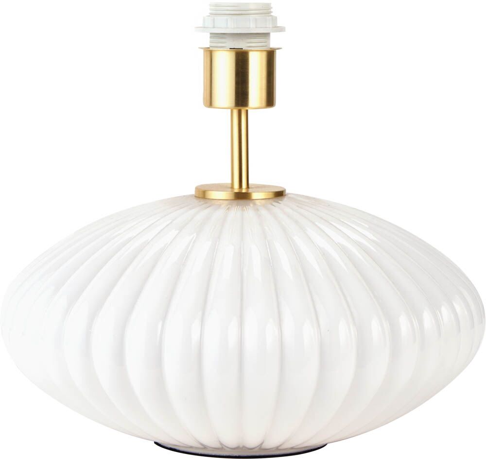 Pacific Emilia White Ribbed Glass & Gold Metal Oval Table Lamp 30-963-BO - Image 17
