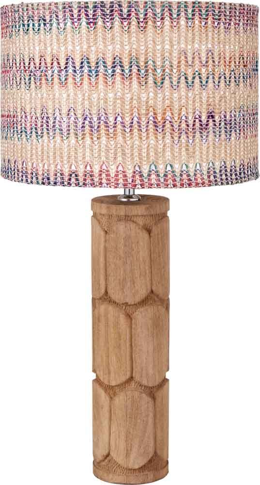 Pacific Aurelia Embossed Natural Wood Tall Table Lamp 30-966-BO - Image 2