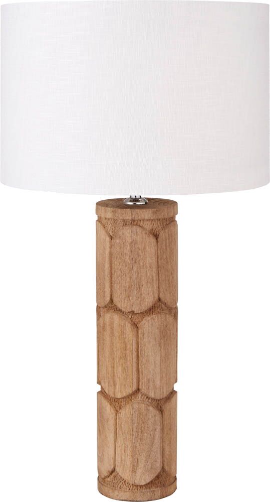 Pacific Aurelia Embossed Natural Wood Tall Table Lamp 30-966-BO - Image 4
