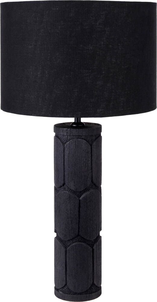 Pacific Aurelia Embossed Black Wood Tall Table Lamp 30-967-BO - Image 2