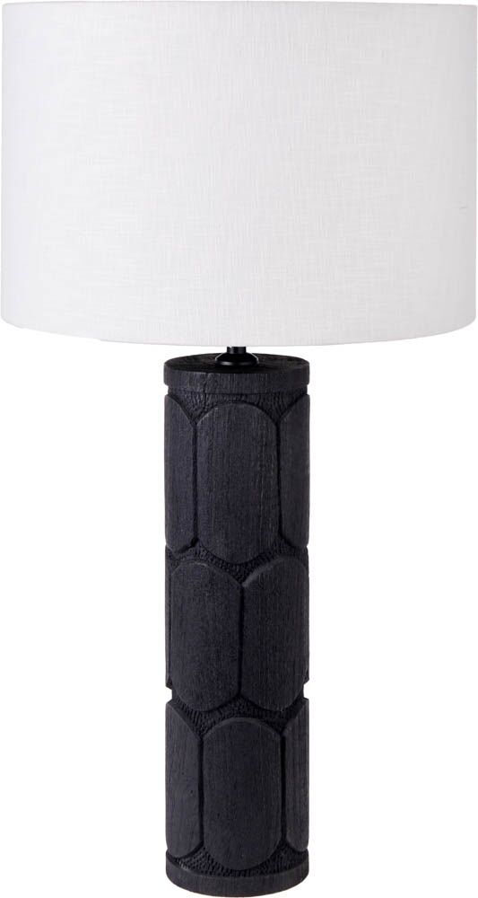 Pacific Aurelia Embossed Black Wood Tall Table Lamp 30-967-BO - Image 3