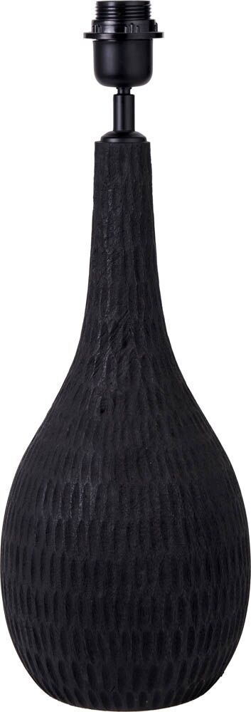 Pacific Ioan Black Engraved Wood Bottle Table Lamp 30-975-BO - Image 3