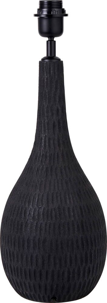 Pacific Ioan Black Engraved Wood Bottle Table Lamp 30-975-BO - Image 4