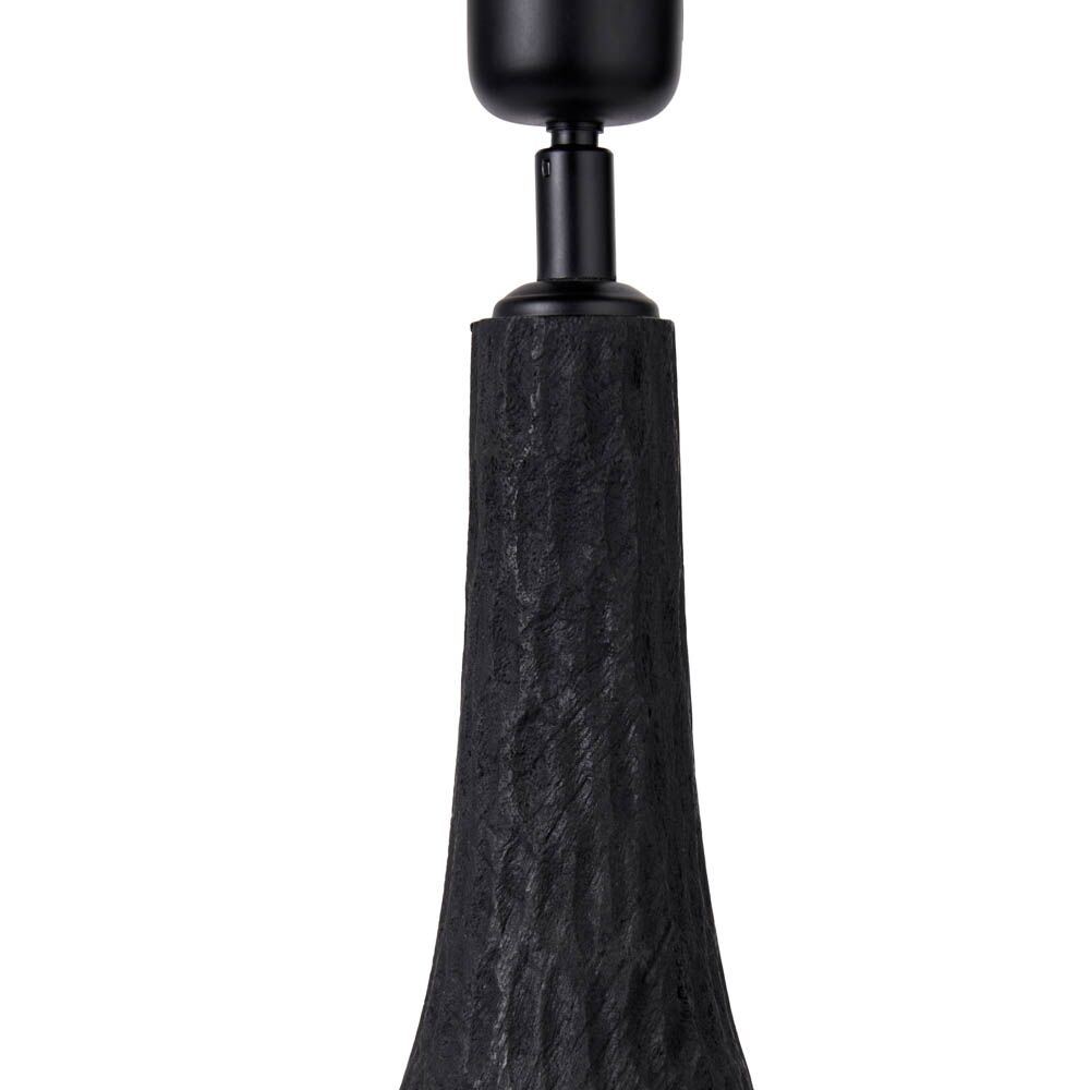 Pacific Ioan Black Engraved Wood Bottle Table Lamp 30-975-BO - Image 5