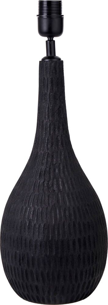 Pacific Ioan Black Engraved Wood Bottle Table Lamp 30-975-BO - Image 6