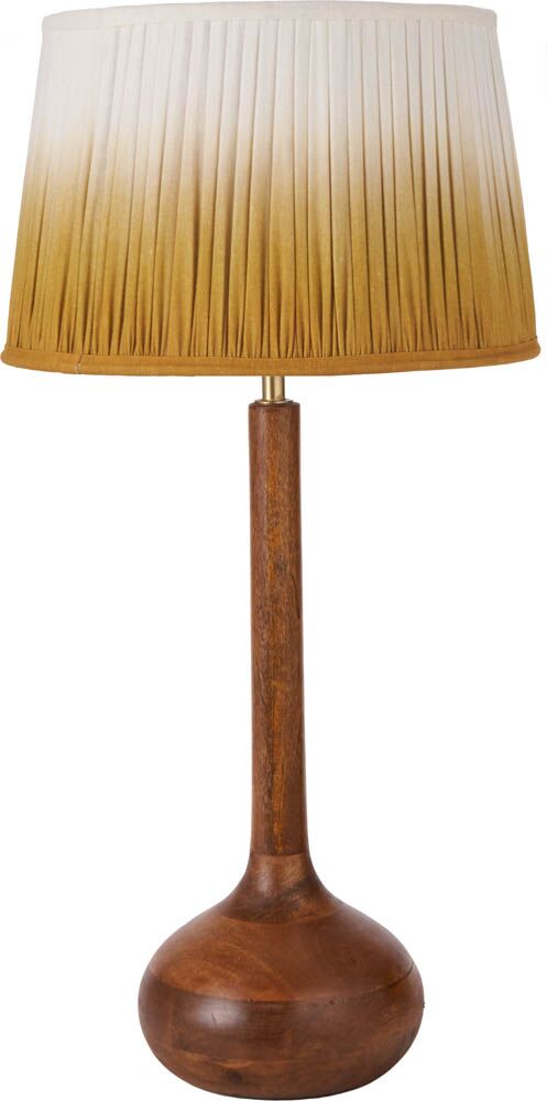 Pacific Toma Oiled Wood Tall Neck Table Lamp 30-976-BO - Image 3