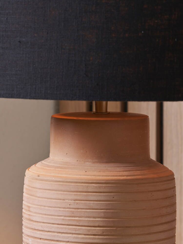 Pacific Sierra Natural Tall Ribbed Terracotta Table Lamp 30-979-BO - Image 2