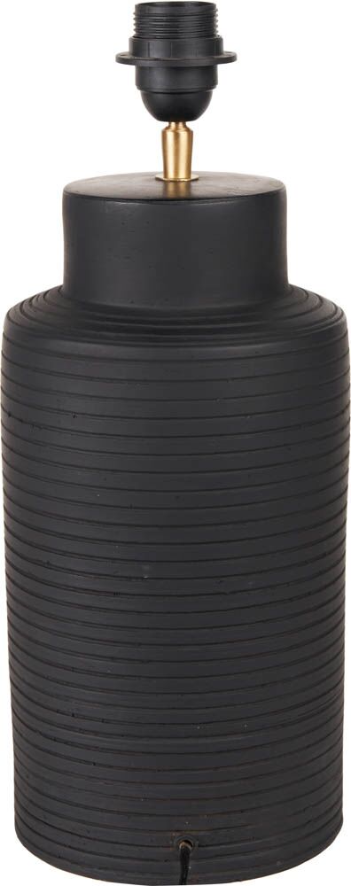Pacific Sierra Black Tall Ribbed Terracotta Table Lamp 30-980-BO - Image 4
