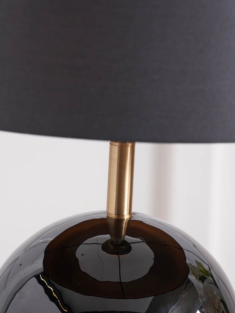 Pacific Sofia Black and Gold Enamel Table Lamp 30-983-BO - Image 2