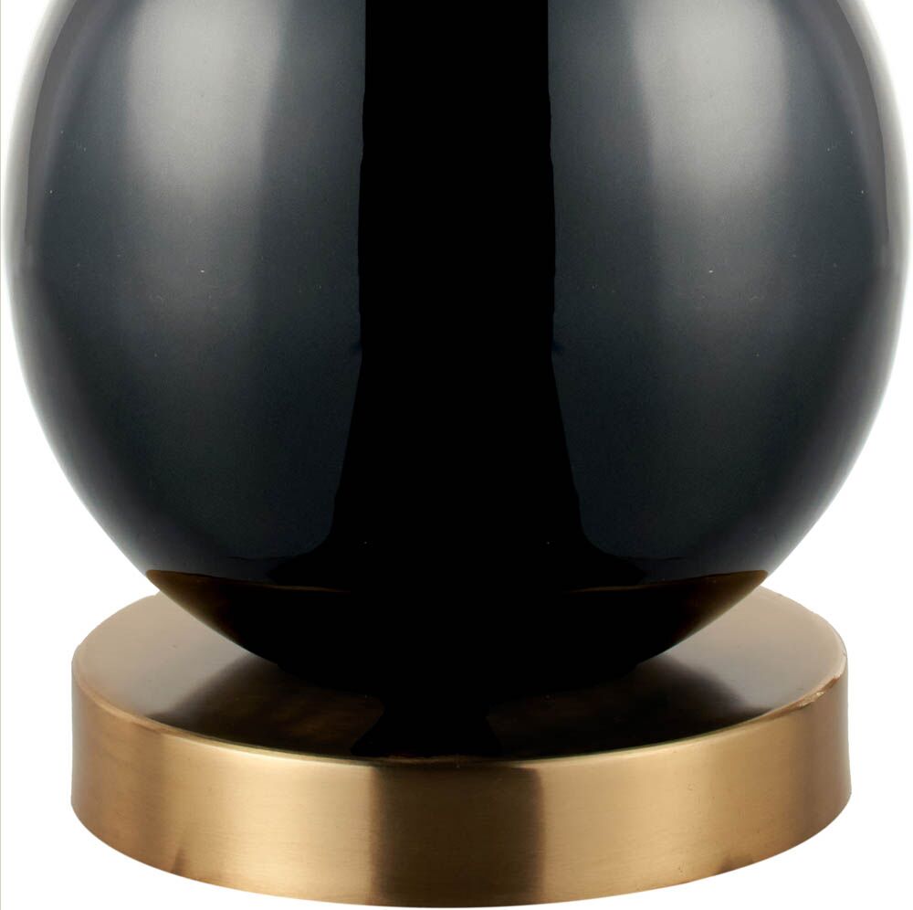 Pacific Sofia Black and Gold Enamel Table Lamp 30-983-BO - Image 10