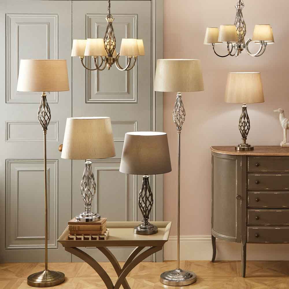 Pacific Jenna Antique Brass Metal Twist Detail Floor Lamp 32-040-C - Image 2