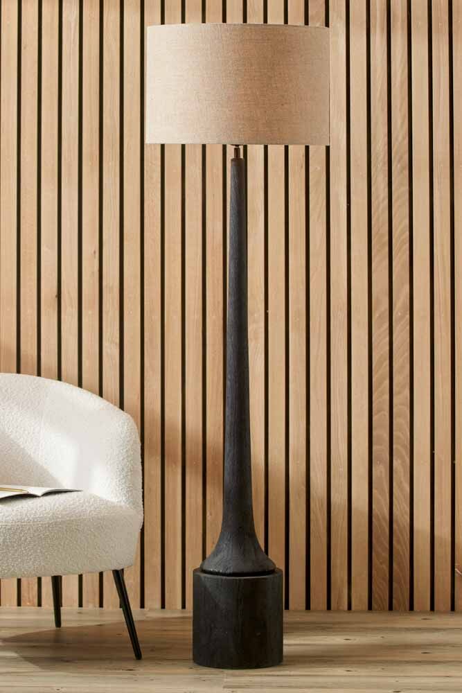 Pacific Marin Black Wood Tall Neck Floor Lamp 32-175-BO - Image 5