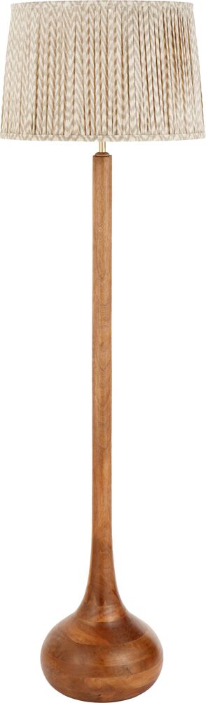 Pacific Toma Oiled Wood Tall Neck Floor Lamp 32-176-BO - Image 2