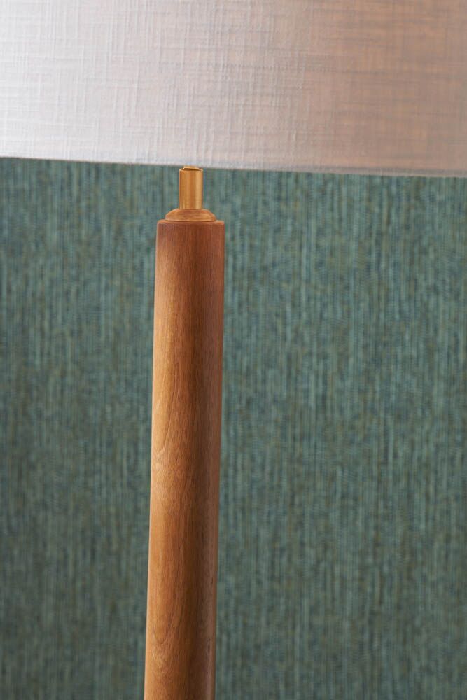 Pacific Toma Oiled Wood Tall Neck Floor Lamp 32-176-BO - Image 3