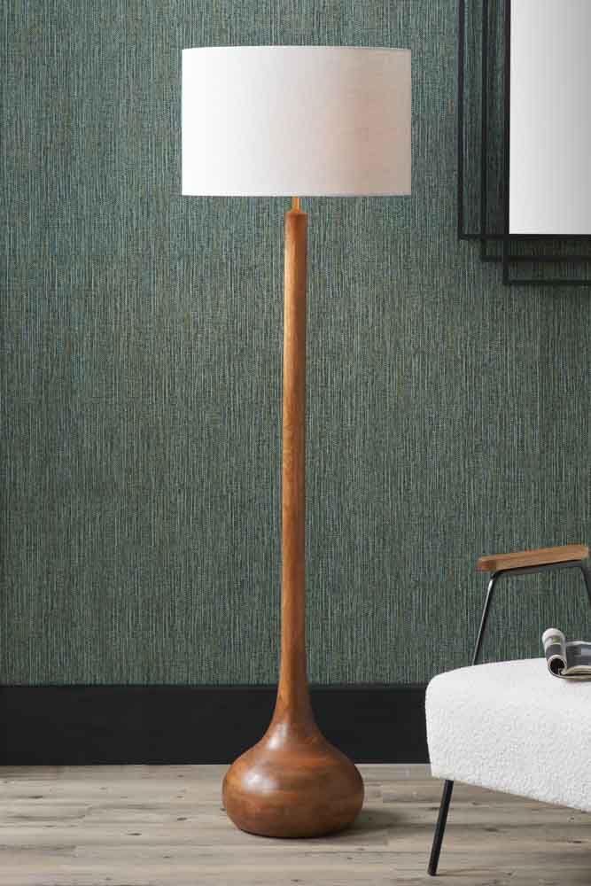 Pacific Toma Oiled Wood Tall Neck Floor Lamp 32-176-BO - Image 5