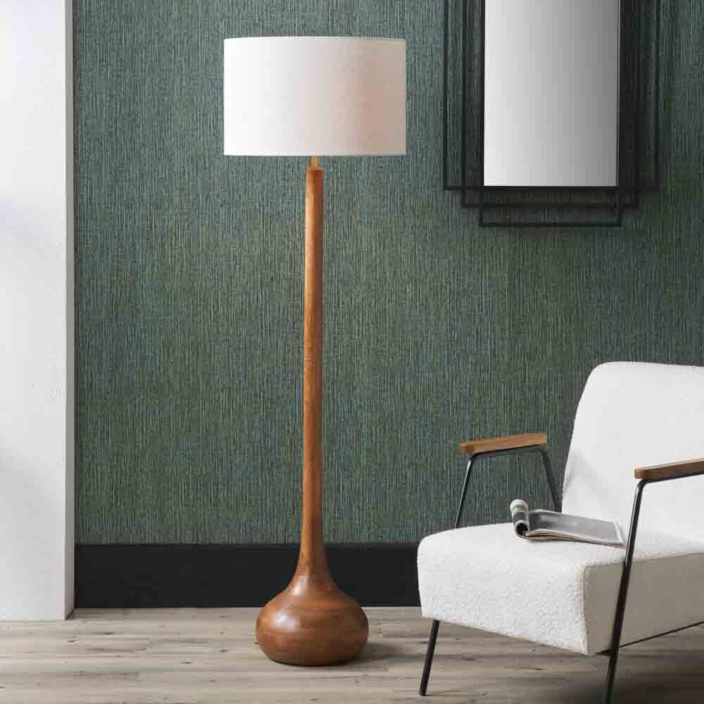 Pacific Toma Oiled Wood Tall Neck Floor Lamp 32-176-BO - Image 8