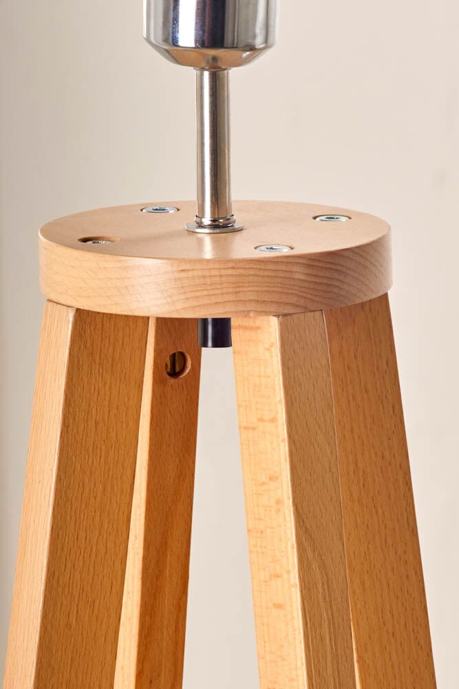 Pacific Whitby Natural Wood Tapered 4 Post Floor Lamp 32-181-BO - Image 4