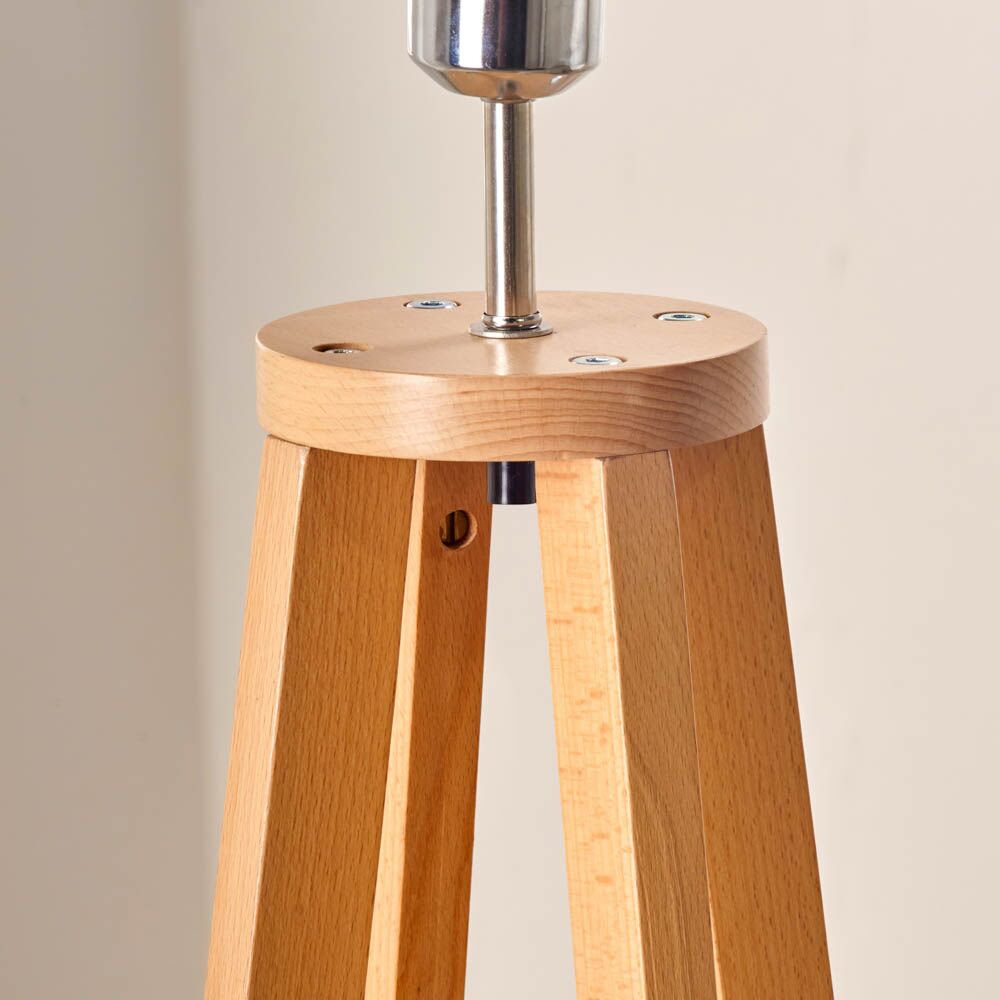 Pacific Whitby Natural Wood Tapered 4 Post Floor Lamp 32-181-BO - Image 8