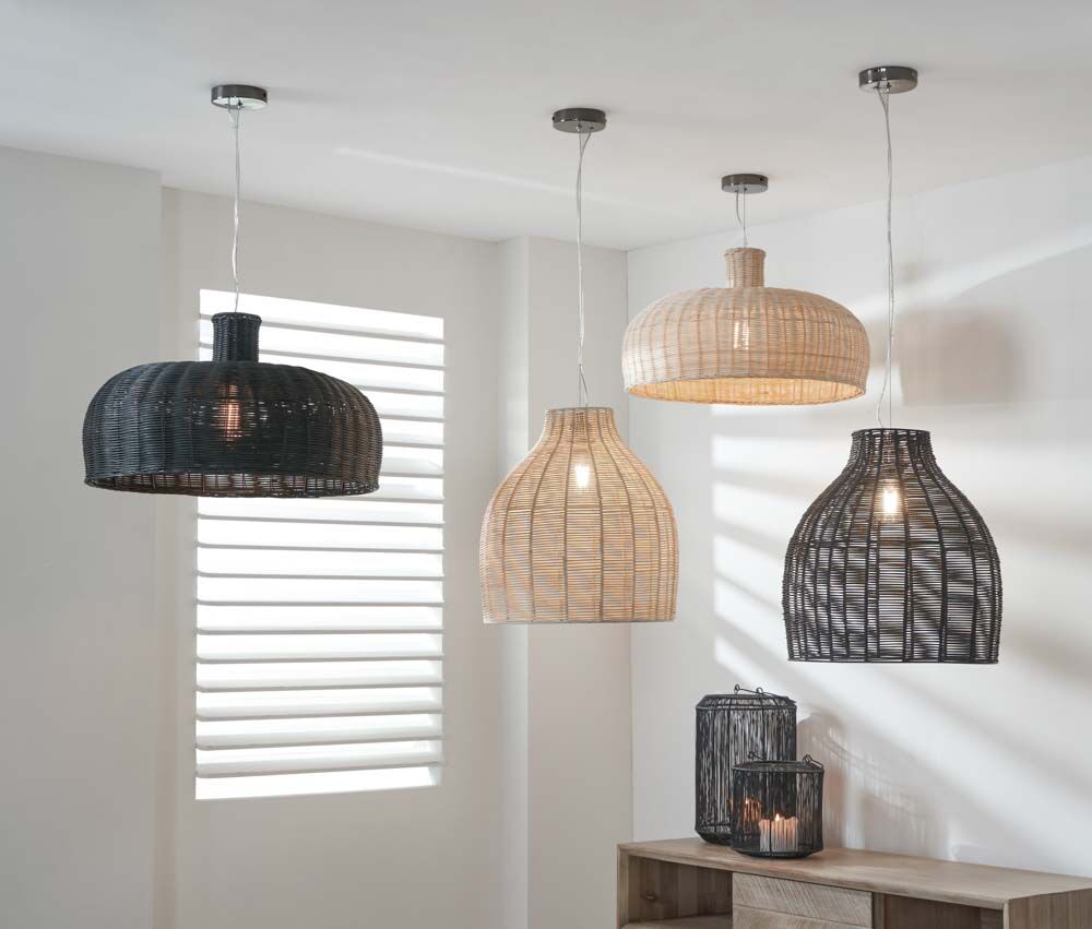 Pacific Caswell Natural Rattan Dome Pendant 33-074 - Image 7
