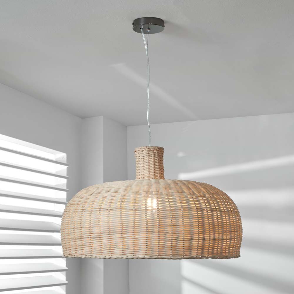 Pacific Caswell Natural Rattan Dome Pendant 33-074 - Image 8