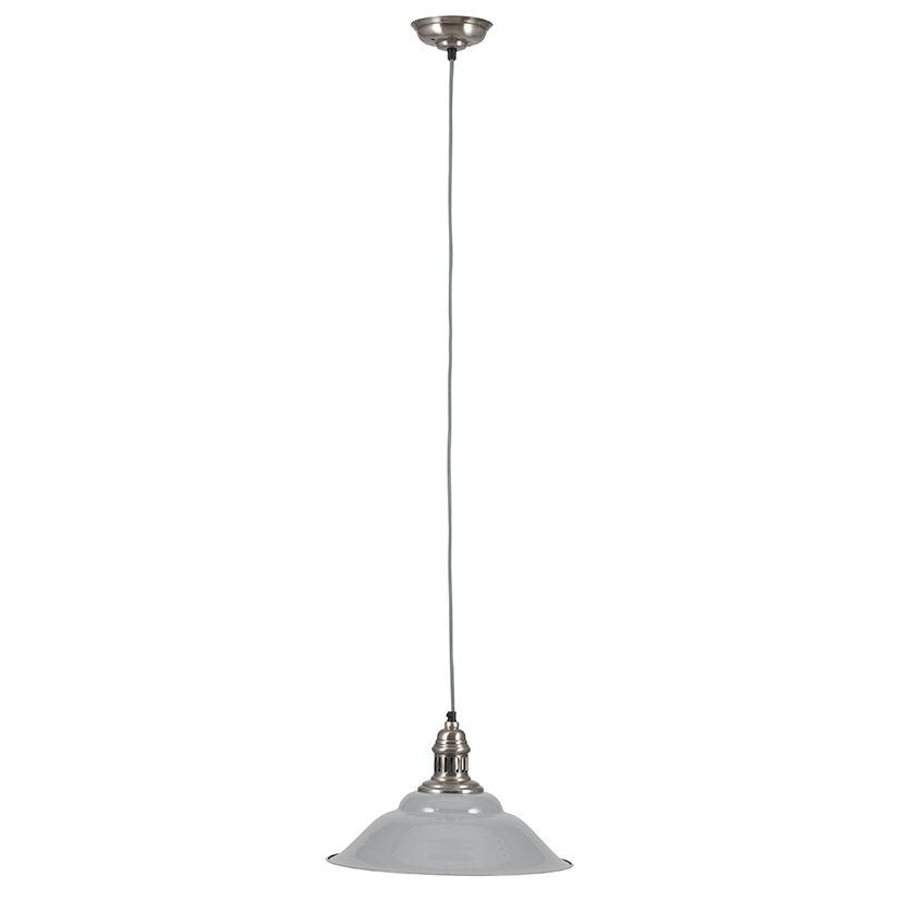 Pacific Macchiato Grey and Silver Metal Cafe Pendant 35-101 - Image 3