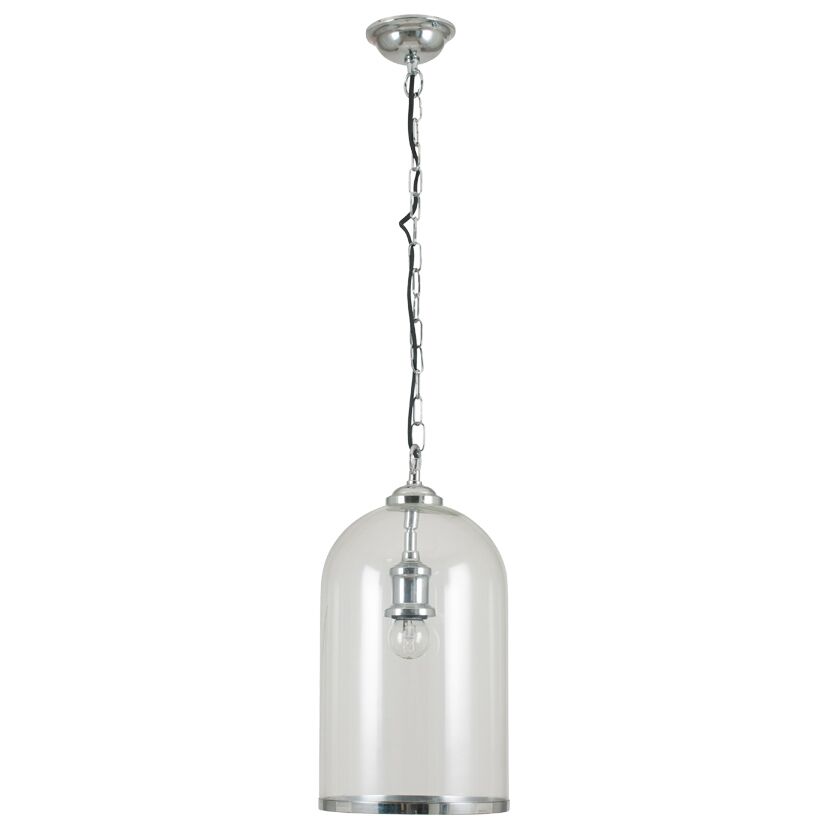 Pacific Cloche Clear Glass and Silver Pendant 35-124 - Image 5