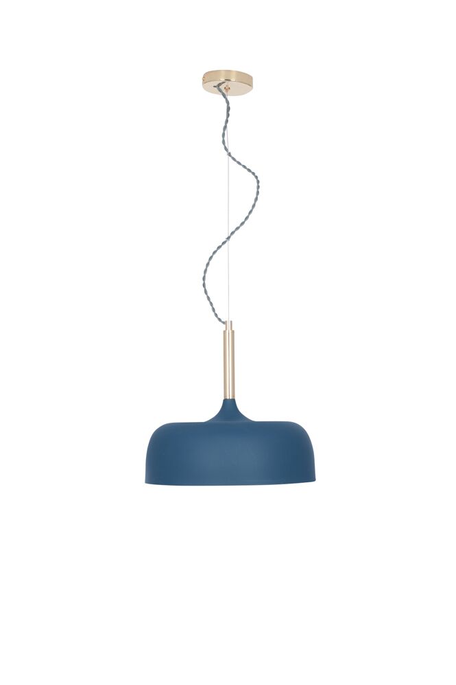 Pacific Anke Matt Indigo Domed Metal Pendant 35-233 - Image 2