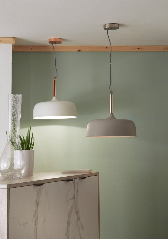 Pacific Anke Matt Grey Domed Metal Pendant 35-234 - Image 4