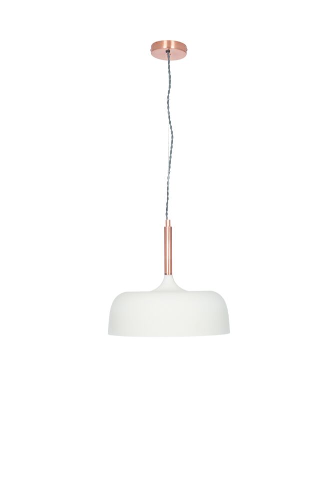 Pacific Anke Matt Cream Domed Metal Pendant 35-235 - Image 2