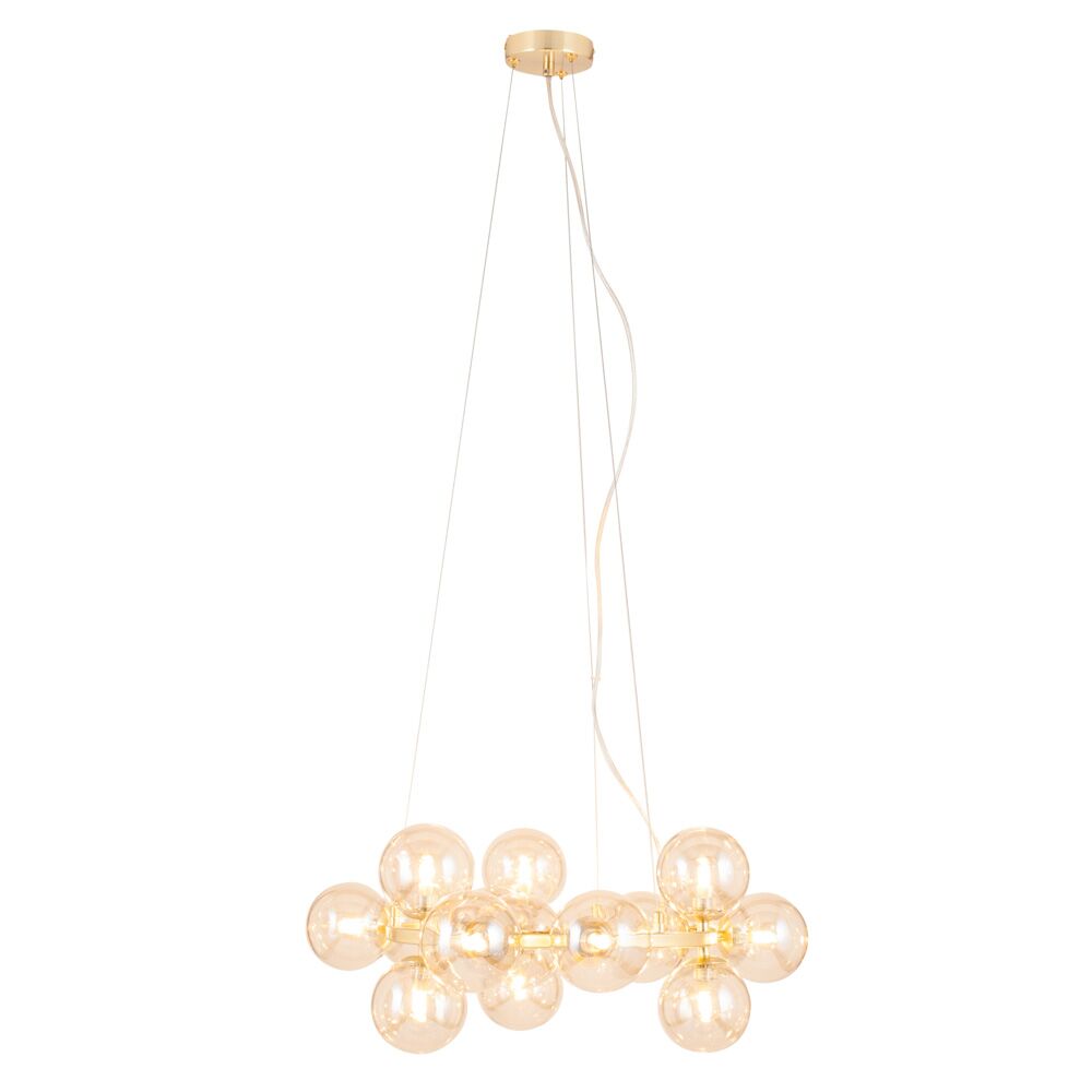 Pacific Vecchio Lustre Glass Ball and Gold Metal Pendant 35-284 - Image 3